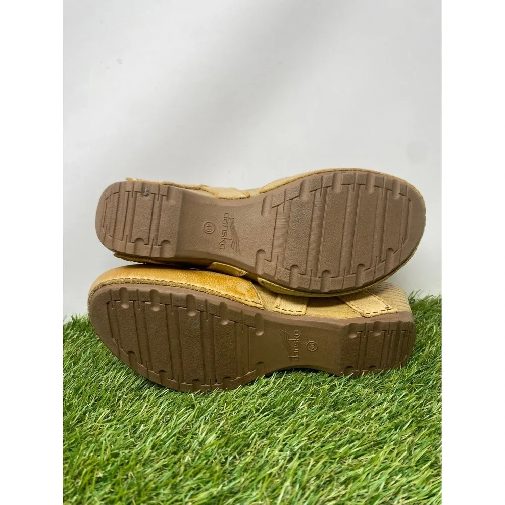 Dansko Sandals Tiffani Womens Casual Tan Milled Burnished Leather EU 41 SIZE 10